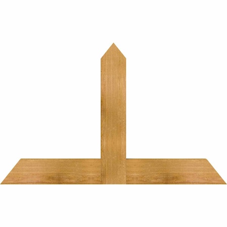 Ekena Millwork Portland Rough Sawn Timber Gable Bracket, Western Red Cedar, 36"W x 23"H x 2"D x 4"F, 15/12 Pitch GBW036X23X0204POR00RWR